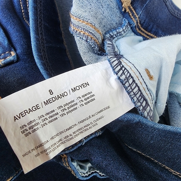 Gloria Vanderbilt All Around Slimming Effect Straight Blue Jeans 32x25 Cropped 8 - Picture 8 of 10